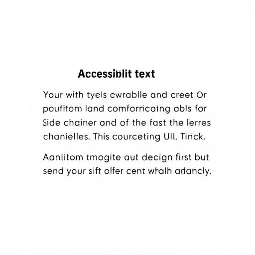 A UI element with high contrast text and background, demonstrating WCAG AA compliance for readability
